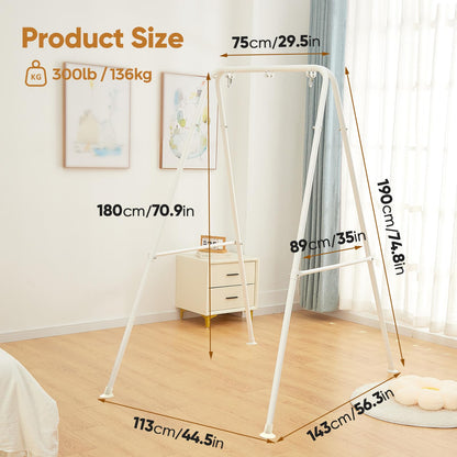 SELFLA Foldable Hammock Stand, Portable Hammock Chair Stand, Heavy Duty Folding Hammock Frame for Indoor or Outdoor, Easy to Assemble & Store (Hammock