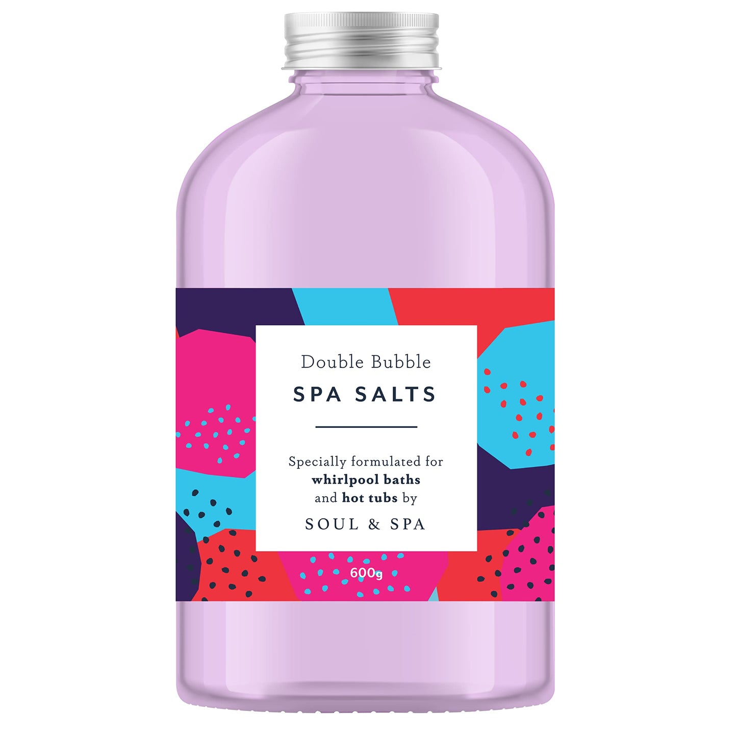 Double Bubble Bubble Gum Spa Salts for Hot Tub and Jetted Bath - 600gr Scented Aromatherapy Natural Vegan Sea Salt Crystals Detox Relaxing