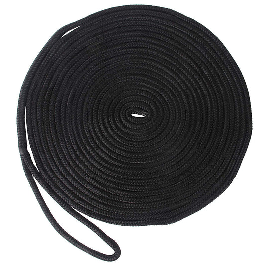 JSHANMEI Dock Lines Rope-2pack 25FT Double Braided Boat Docking Lines Mooring Lines with 12inch Eyelet Anchor Line Boat Equipment(Dia:1/2"-2pcs)