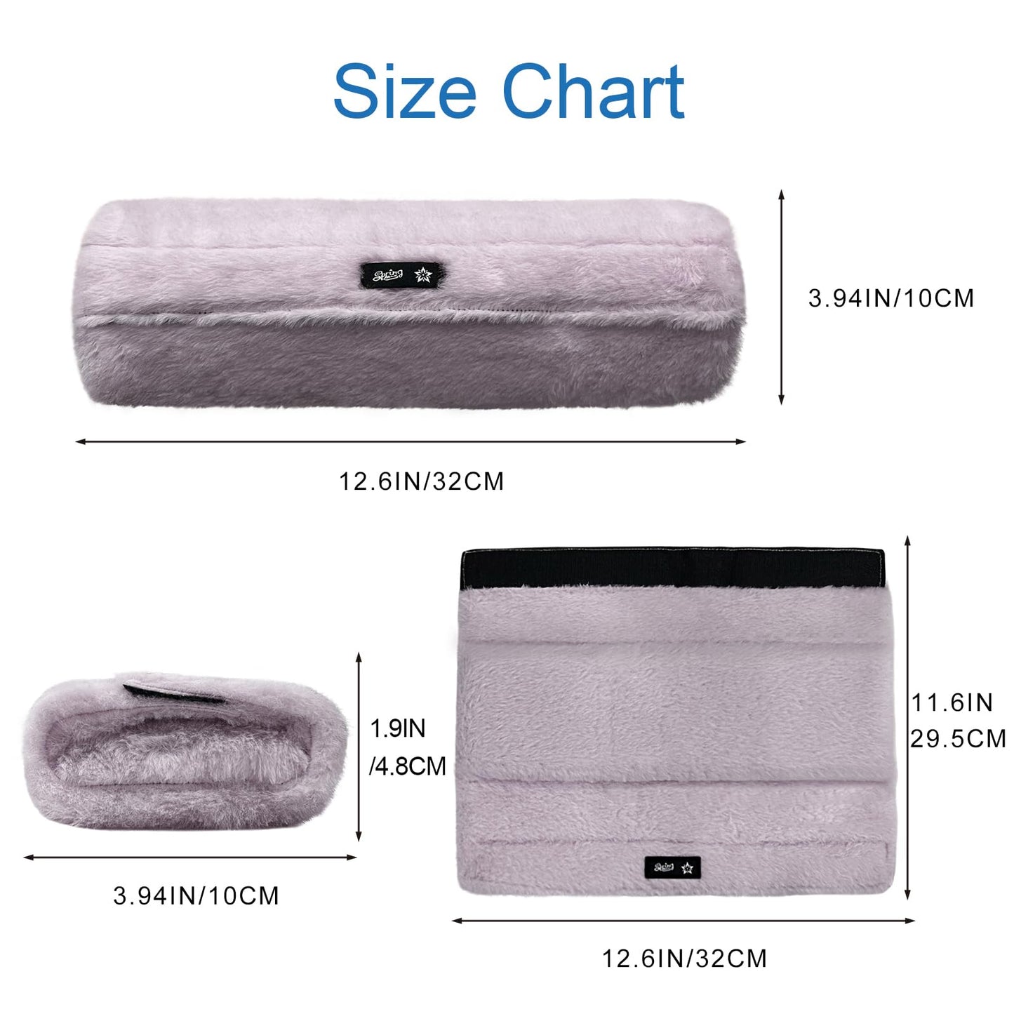 SPRING SEAON Wheelchair Armrest Pads Covers Fuzzy Desk Chair Arm Pads Soft