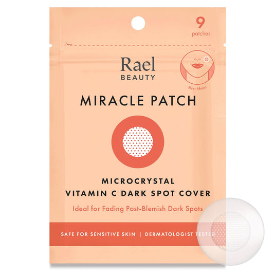 Rael Pimple Patches, Miracle Microcrystal Vitamin C Dark Spot Cover - Korean Skincare, Post Acne Mark Remover Correcting Treatment, w/ Glutathione,