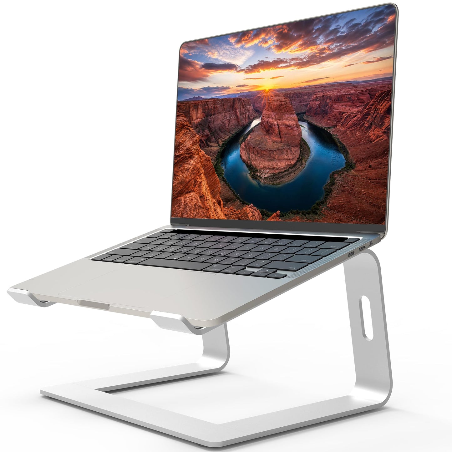 Orionstar Laptop Stand for Desk, Aluminum Laptop Riser, Portable Computer Stand for Apple Mac MacBook Air Pro 10-15.6 Inch Notebook Computer
