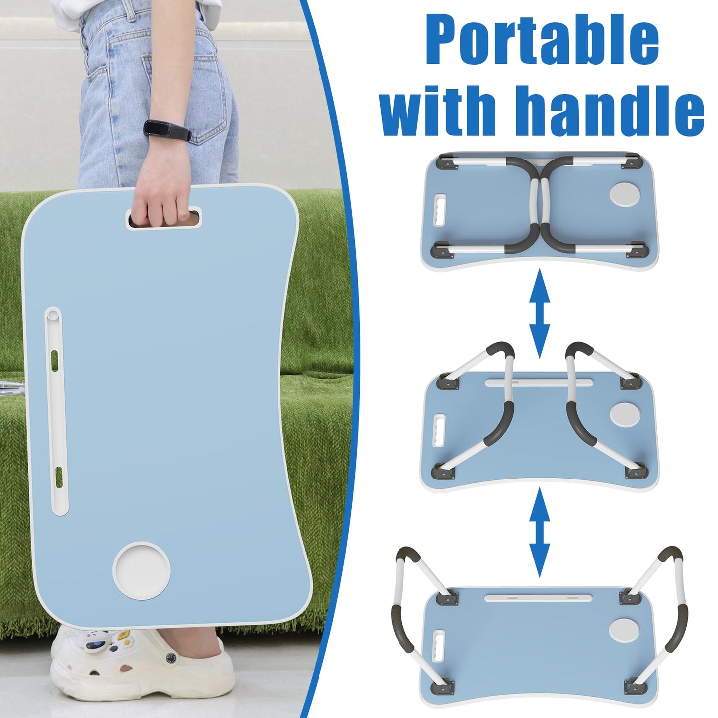 Multi - Function Bed Table & Laptop Stand for Bed - Ideal for Comfortable Laptop Use in Sofa