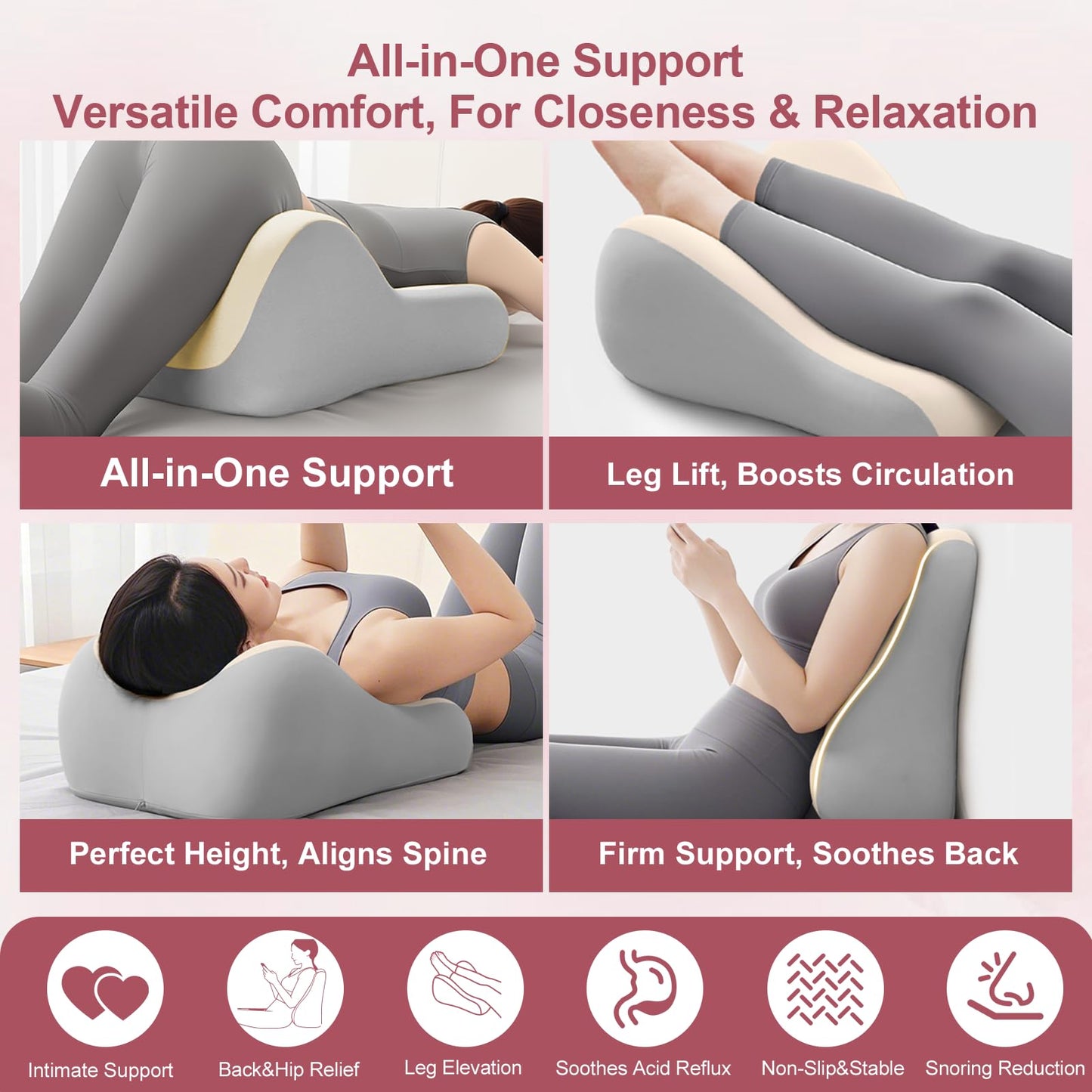 KUNYOS Couples Butt Cushion for Pregnant Women Furniture Pillow Pillowcase Suitable for Home Use, Ideal for Sitting and Lying