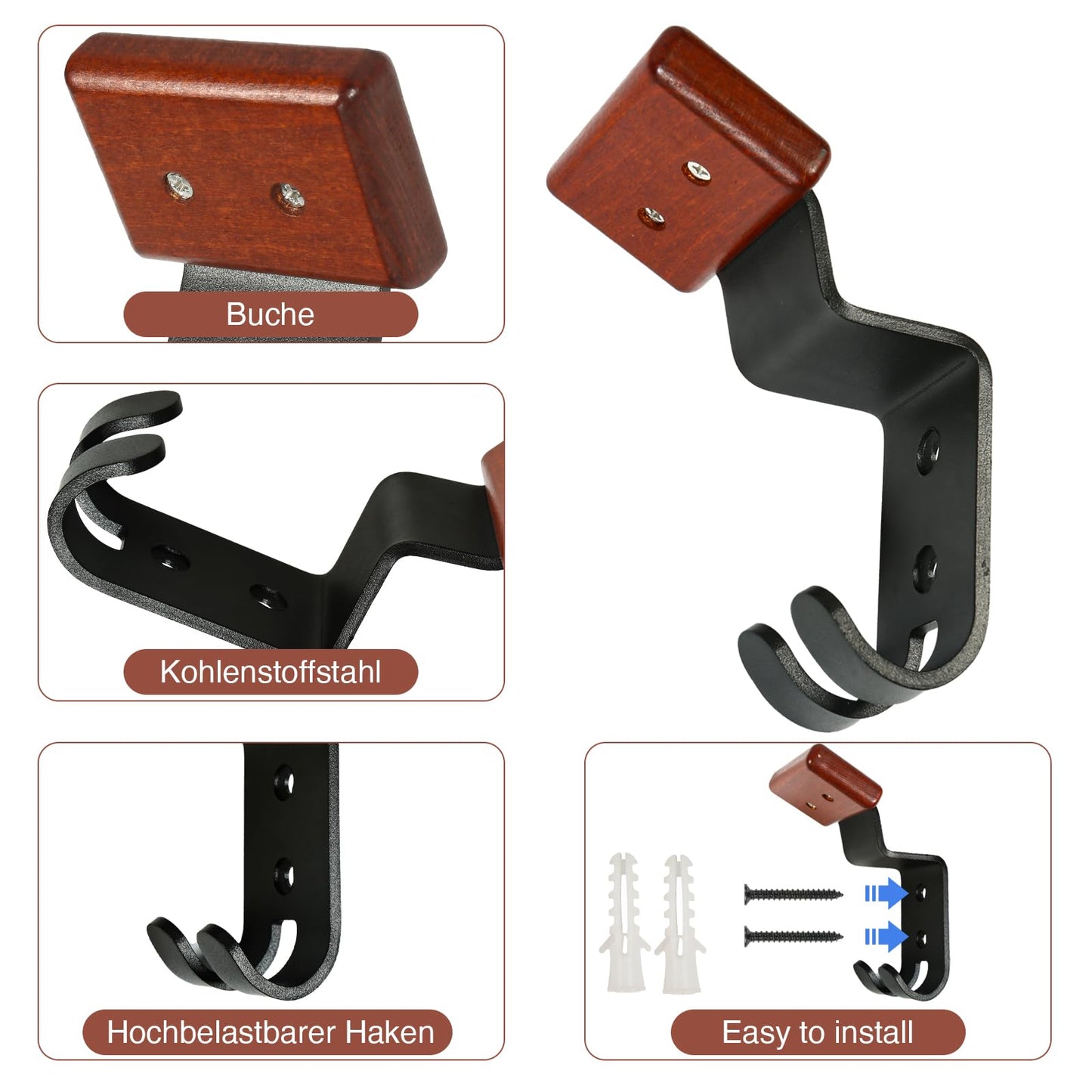 motofans Motorcycle Helmet Mount Rack Rack with Hook for Hanging Motorcycle Helmet and Jacket