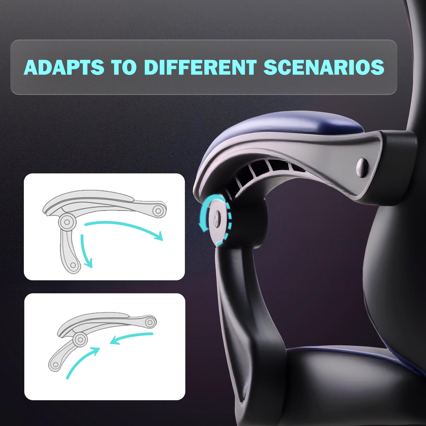 play haha Gaming Chair Ergonomic Gaming Chair with High-Density Foam & Breathable PU Leather 135-Degree Recline
