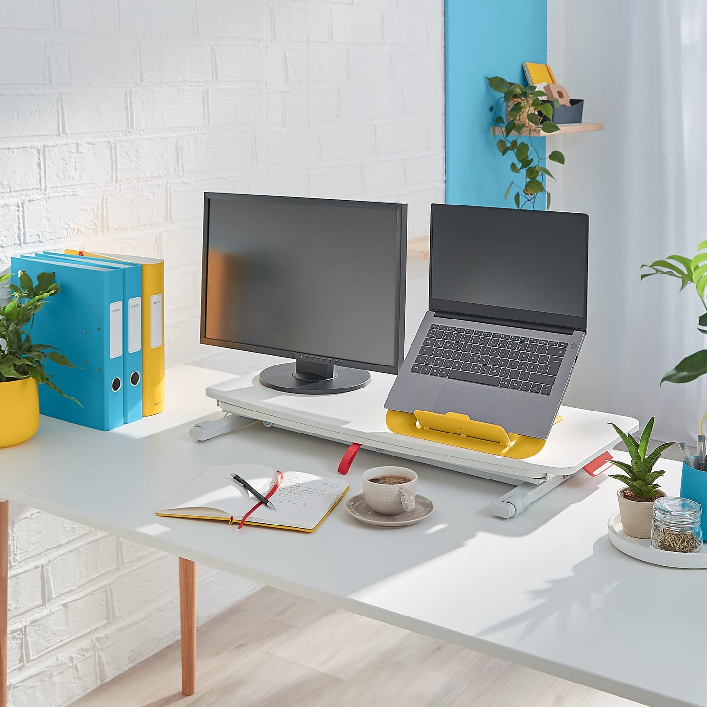 Leitz Ergo Cosy Standing Desk Converter with Sliding Tray 65320085