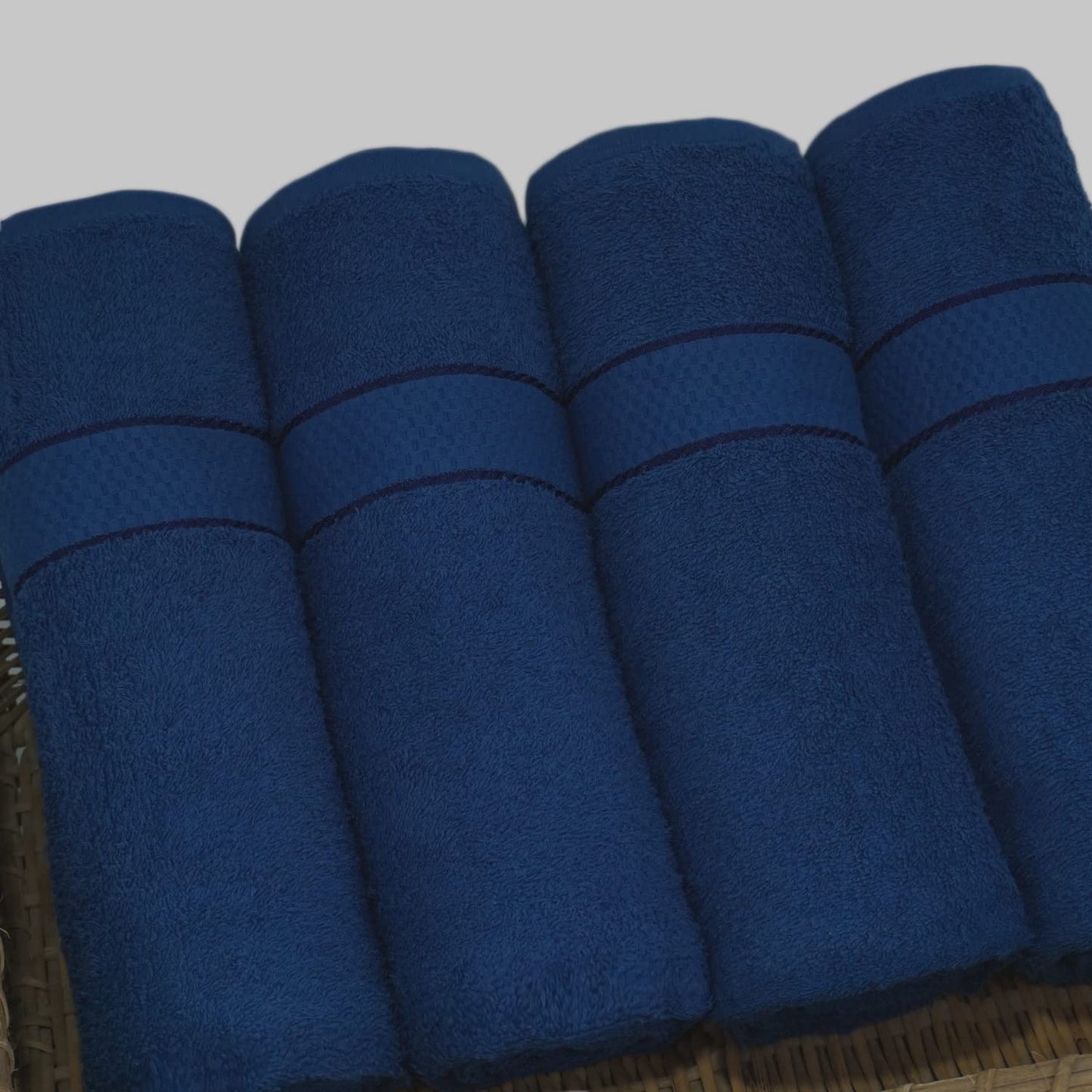 Casabella Luxury Pack Of 4 Bath Sheet 100% Egyptian Cotton Super Soft towel_Royal