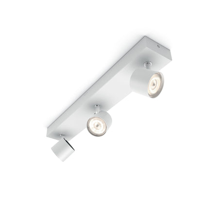 Philips myLiving Star WarmGlow Dimmable LED Spotlight, 3 x 4.5 W LED Light, Instant Start, Easy Installation - White
