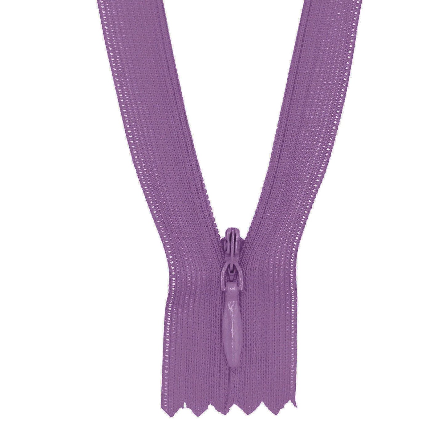 MARARDI [Pack 10] Invisible Zippers [Amethyst] Nylon [35 cm] Sewing Clothing Bags Ribbon Cotton Leather Plastic for Sewing Machine Zip with Metal