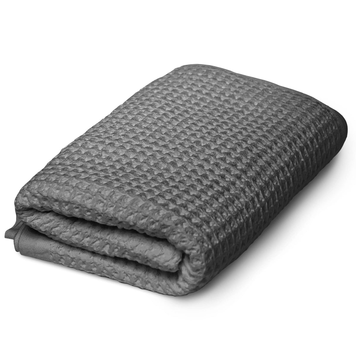 Sutera Silverthread Supima Cotton Waffle Hand Towel, Grey