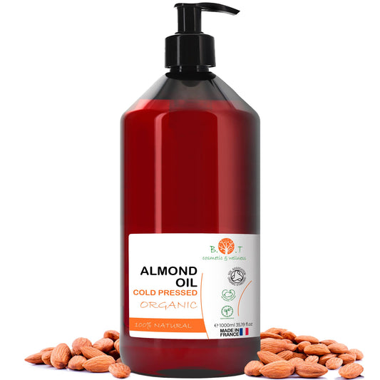 Almond Oil, Organic, Cold Pressed, Pure, Natural, Massage Oil (Carrier Oil) Hair Oil, Body Oil, Nail & Cuticle Oil, Face Oil, Ear oil, Pregnancy