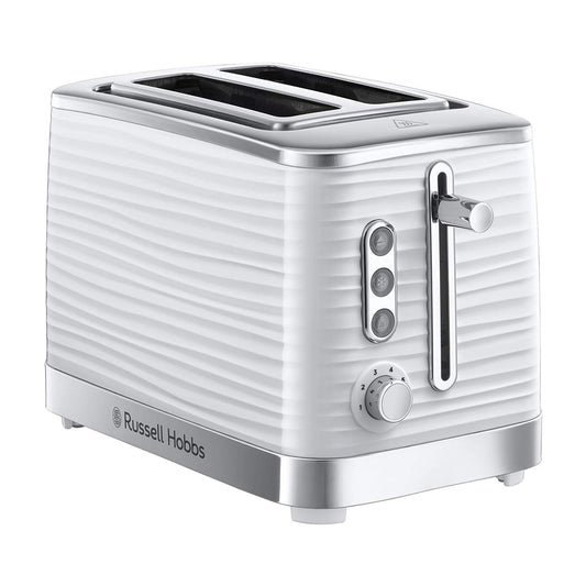 Russell Hobbs Inspire 2 Slice Toaster (Extra wide slots, High lift feature, 6 Browning levels, Frozen/Cancel/Reheat function with Blue LED