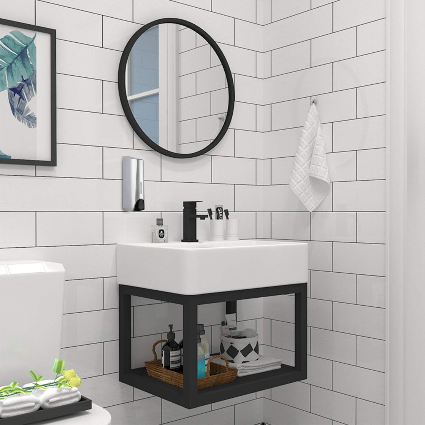 ILIKEPOW Soap Dispenser Silver for Shower Wall Mount