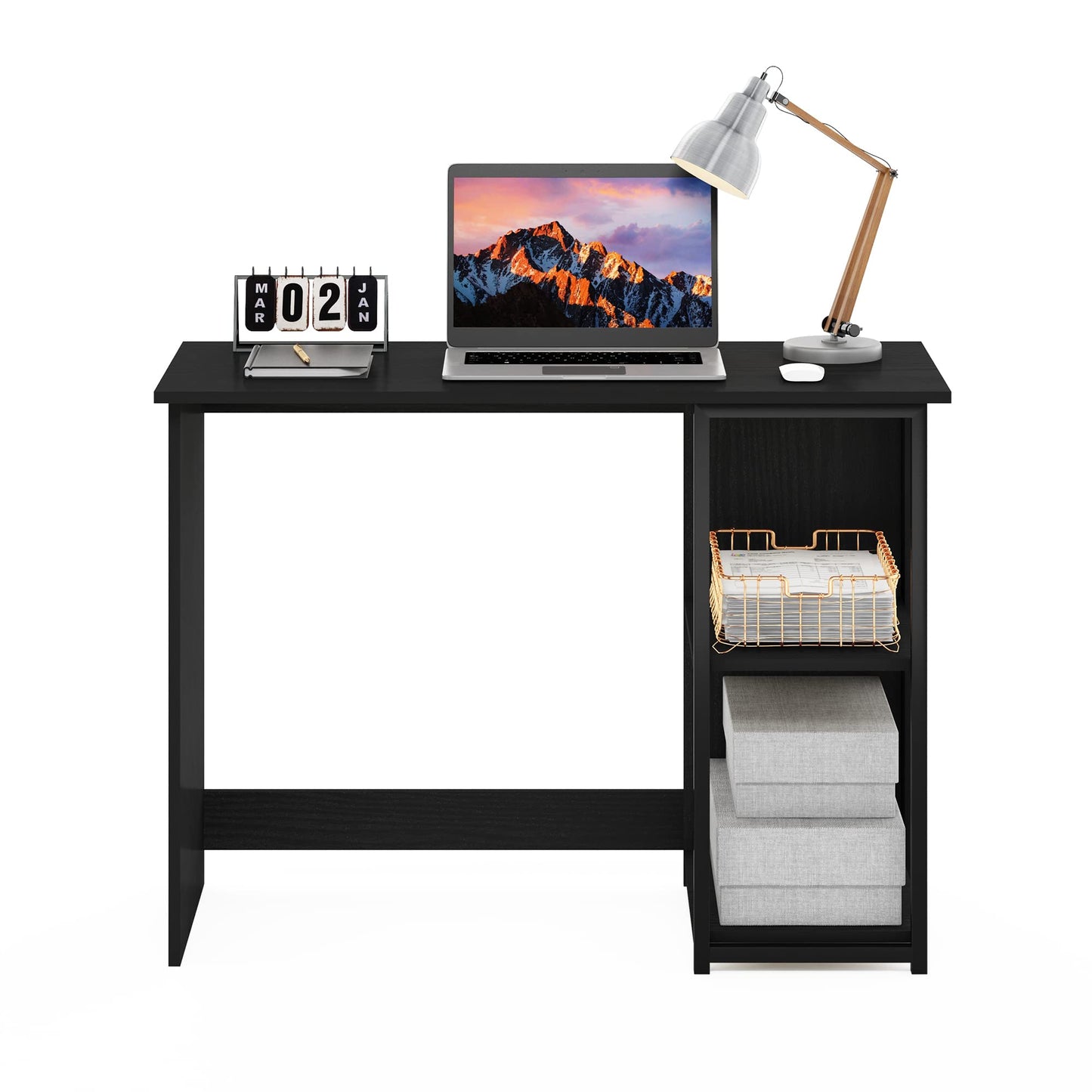 Furinno Computer Desk, Americano/Black, 74.2 (D) x 101 (W) x 45 (H) cm
