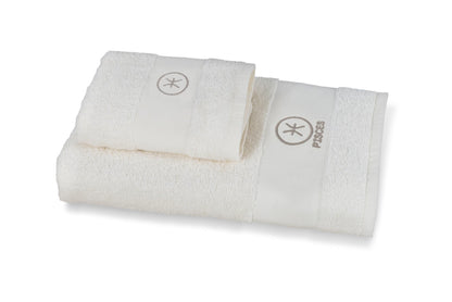 zer0bed Zodiac Zodiac Bath Towel Set, Set of 2, Face Towel, Guest Towel-Bidet, 100% Cotton, Plain with Embroidery, Fish