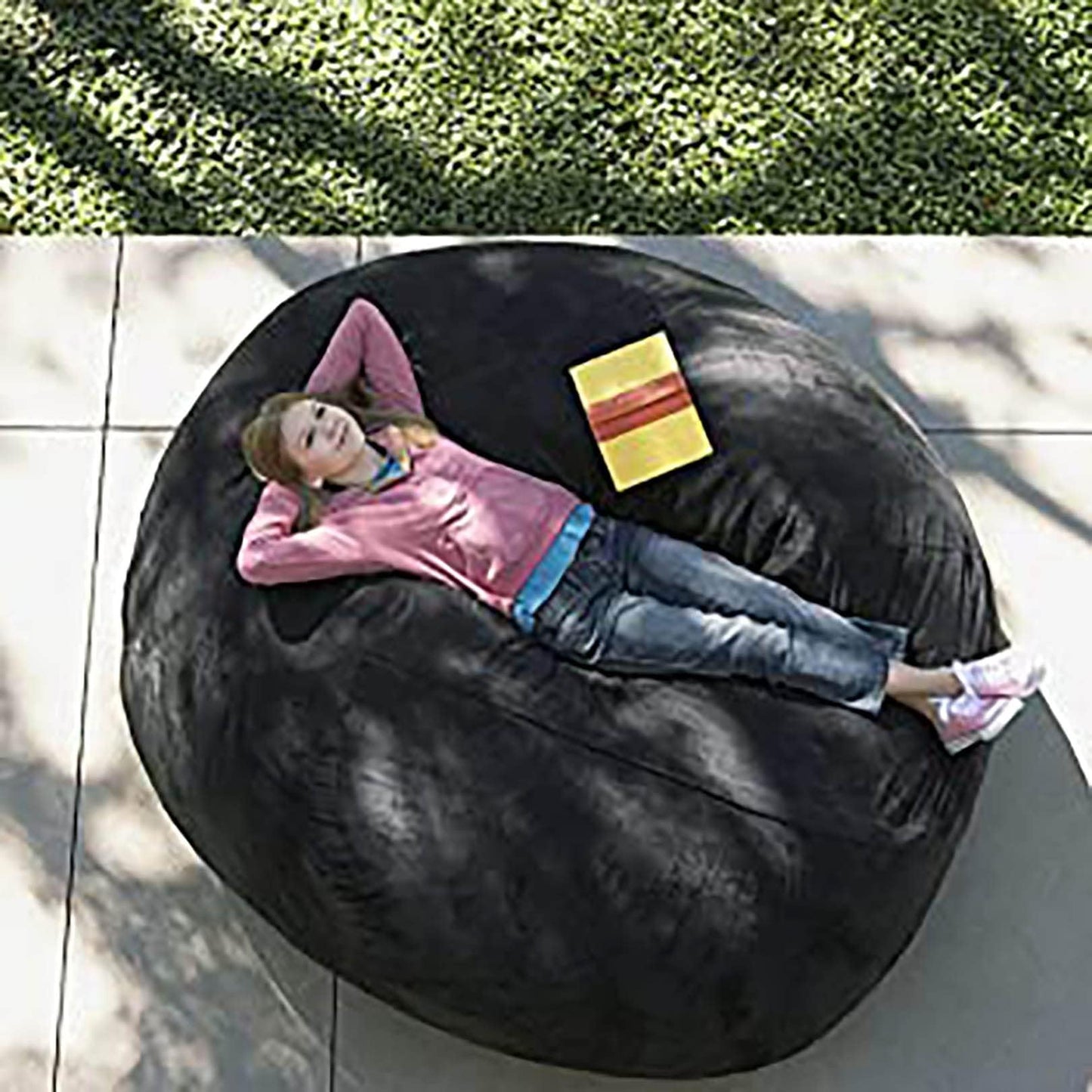 HULKAY Bean Bag Sofa Mini Chair Cutton Filled Couch, Snuggle Reading Couch for Boys & Girls Comfy Single Armchair for Bedroom Nursery or Living