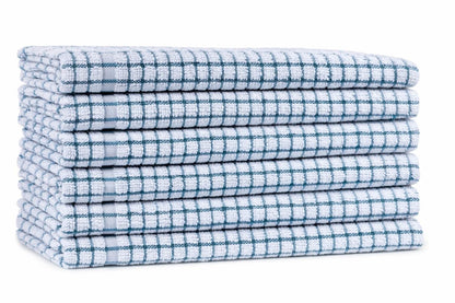 QUALITY HOME TEXTILES 100% Cotton Super Soft Terry Towelling Tea Towels with Hanging Loop