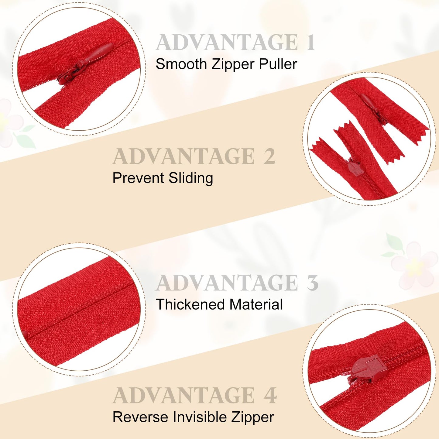 sourcing map 10Pcs 50cm/20-Inch Nylon Coil Zippers, #3 Closed End Separating Jacket Zippers Bulk Frame Replacement for Tailor Sewing Bag Craft