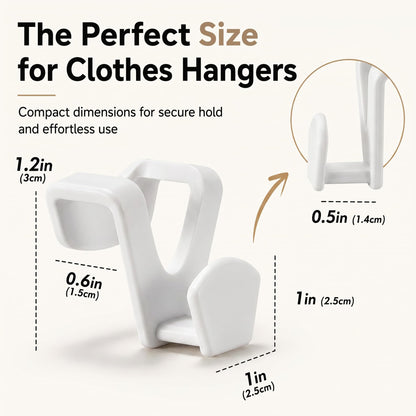 HOUSE DAY Space Saving Hangers 20 Pack, Smart Hangers for Clothes, White