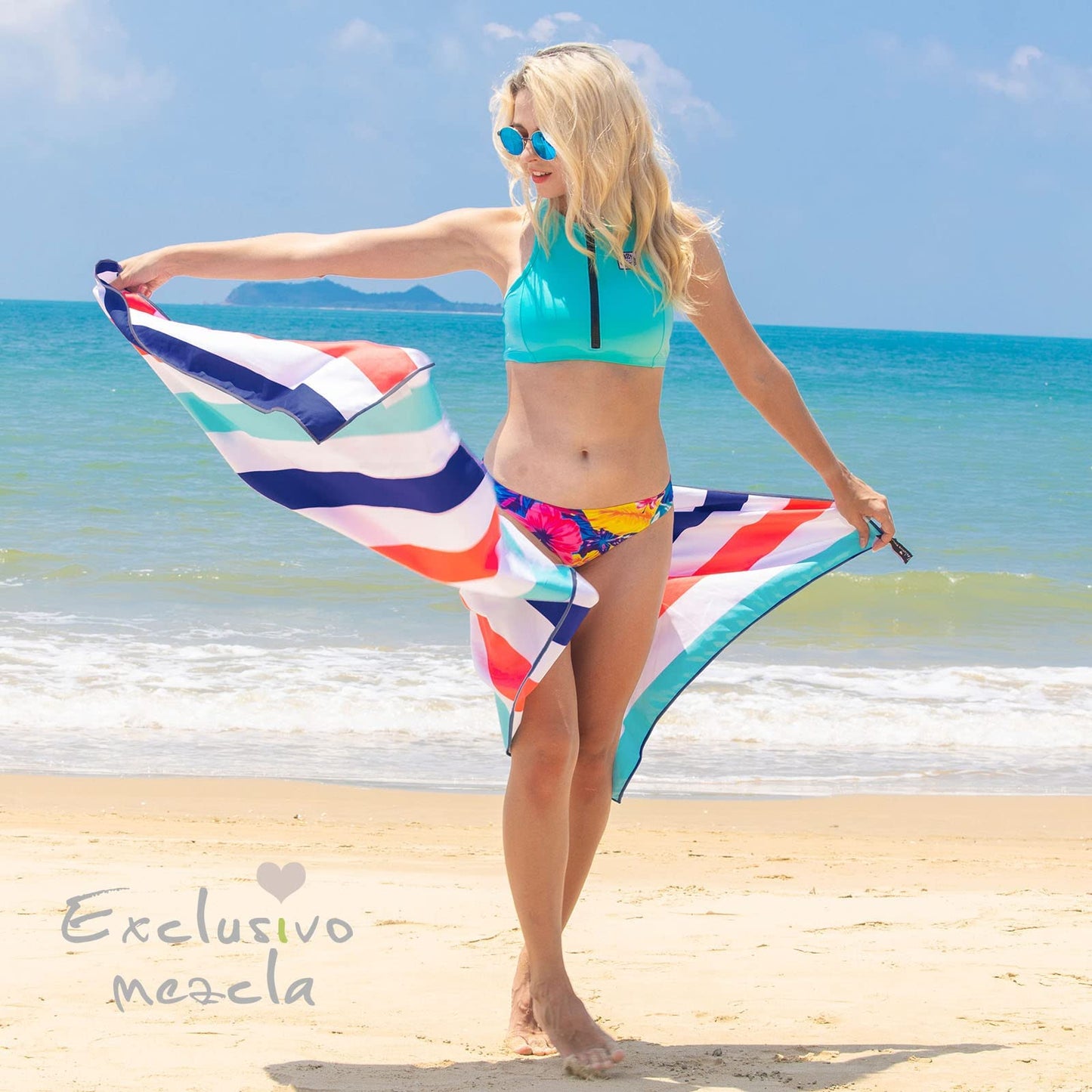 Exclusivo Mezcla Oversized Microfiber Beach Pool Towel for Adults, 180x90cm