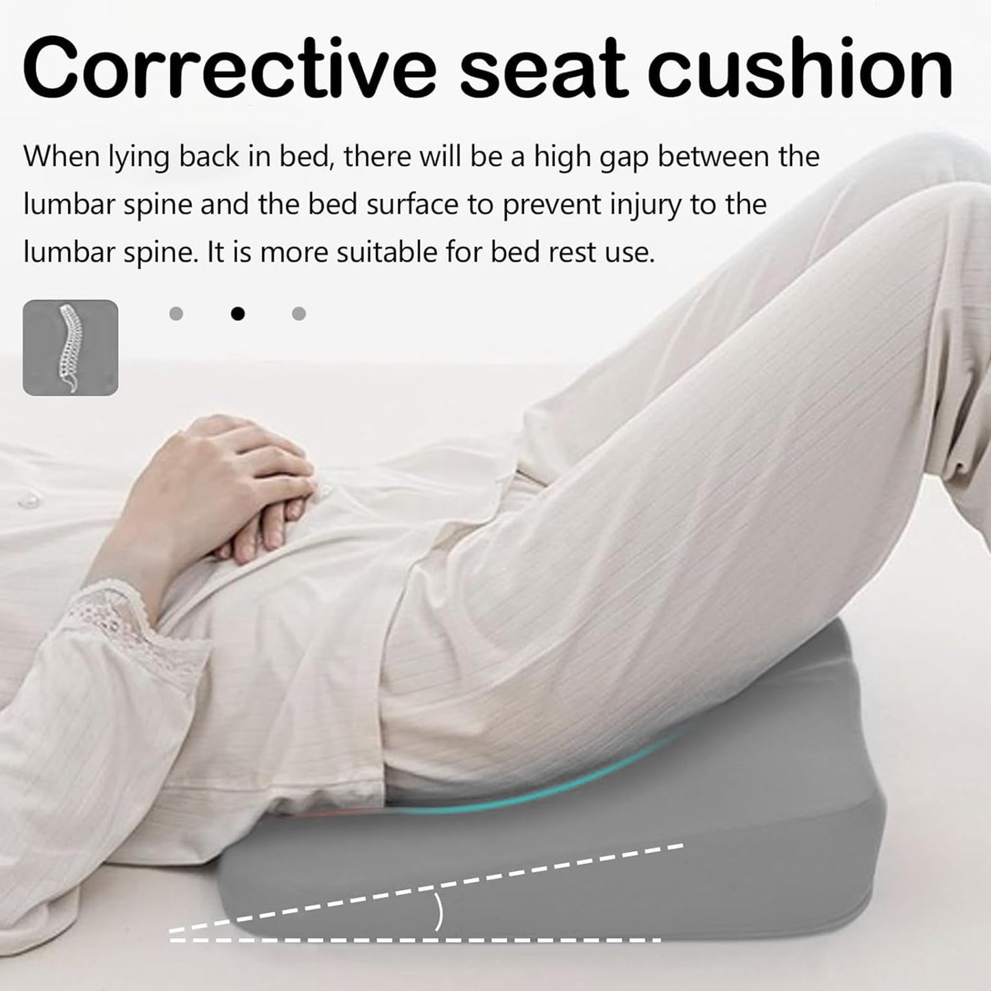 Ysislybin Anti-decubitus Cushion, Piercing Cushion Hemorrhoid Seat Cushion for Tailbone Pain Orthopedic Seat Cushion with Fabric Cover Memory Foam