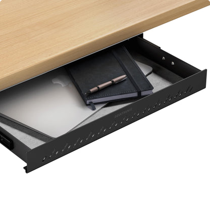 Desktronic Hidden Organizer, Under-Desk Storage Drawer - Easy Installation, Space-Saving, Large Capacity, Metal, for Office and Vanity