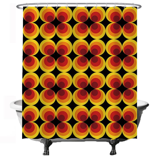 Ulticool - Shower Curtain ? Retro Vintage Flowers Antique Flowers ? 180 x 200 cm ? Bathroom Curtain ? Washable ? Anti-Mildew ? with 12 White Rings ?