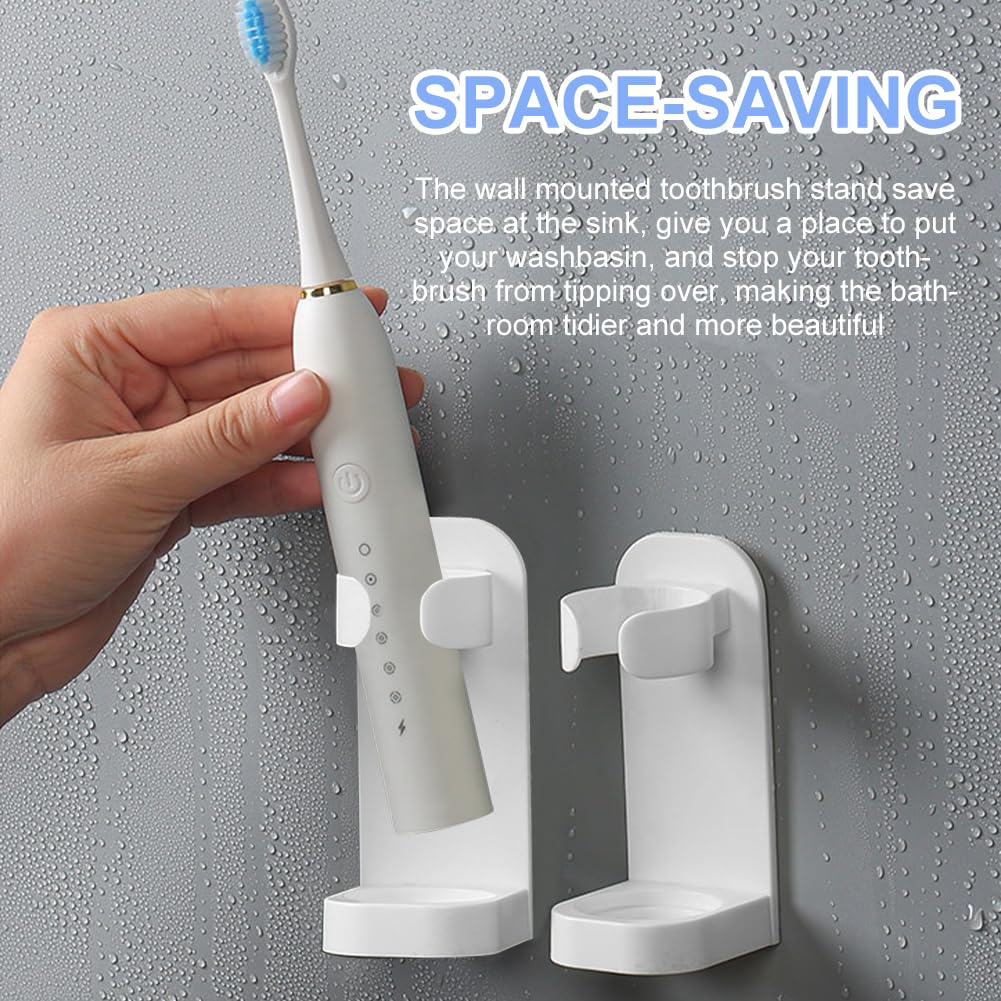 4 Packs Toothbrush Holder Electric Toothbrush Holder Wall Mounted