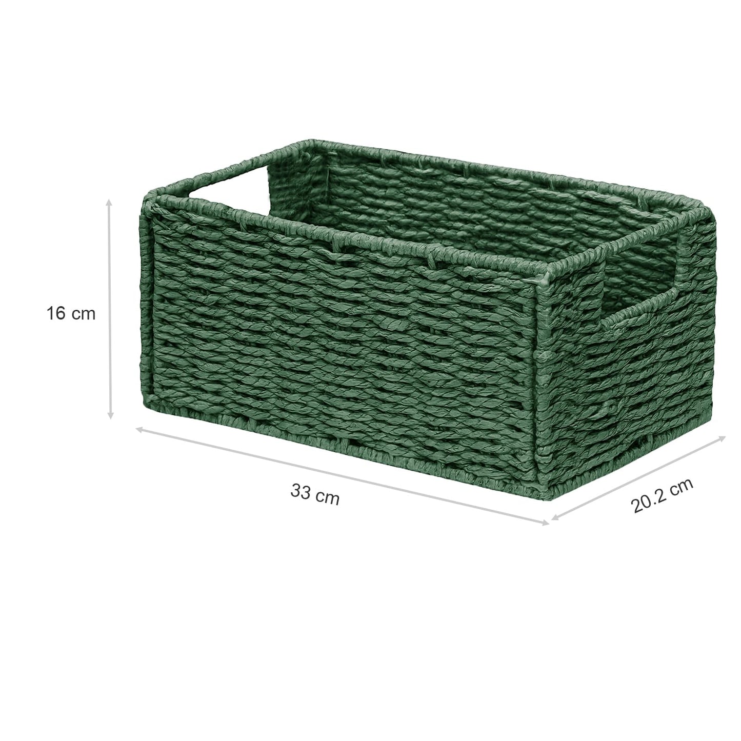 Vagusicc Wicker Storage Baskets Set of 2, Handwoven Storage Baskets for Shelves, Collapsible Storage Box Organiser Shelf Hamper Gift Basket for