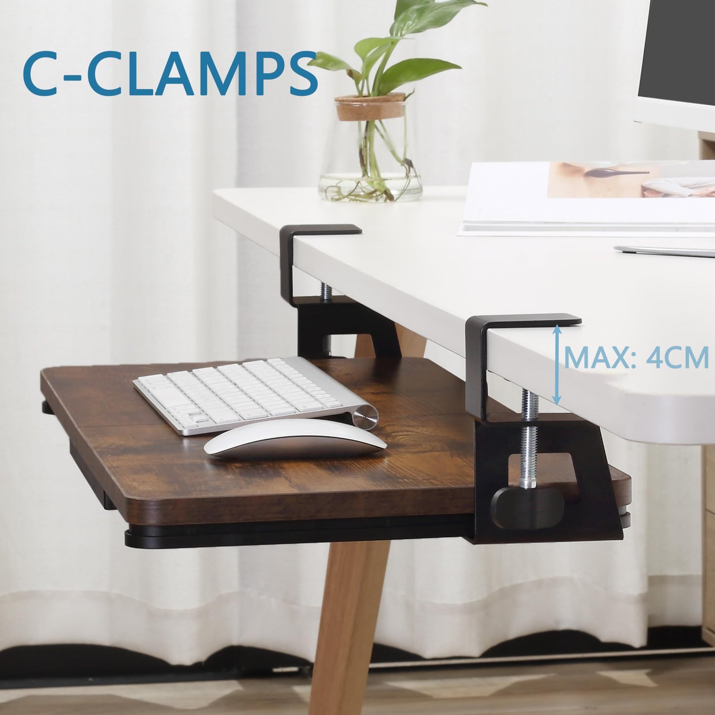ETHU Under Desk Keyboard Tray 50x30cm