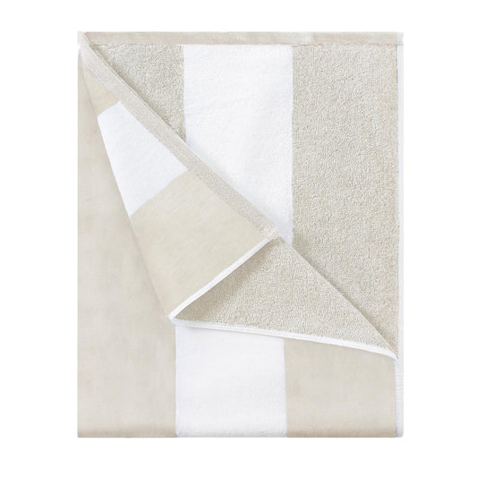 HENBAY Fluffy Oversized Beach Towel - Plush Thick Large 70 x 35 Inch Cotton Pool Towel, Chiffon Striped Quick Dry Swimming Cabana Towel