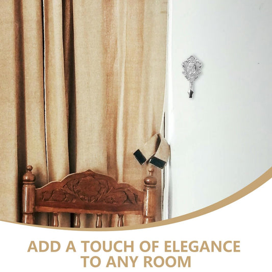 Amosfun 2 Pieces Decorative Hanging Hook Wall Hooks for Curtains Vintage Curtain Hooks Bathroom Hanger Curtain Holdback Window Retention Buckle