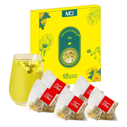 MQ Chrysanthemum Tea, 68 Bag/102g Natural Dried Flower Tea, Caffeine Free Chrysanthemum Buds