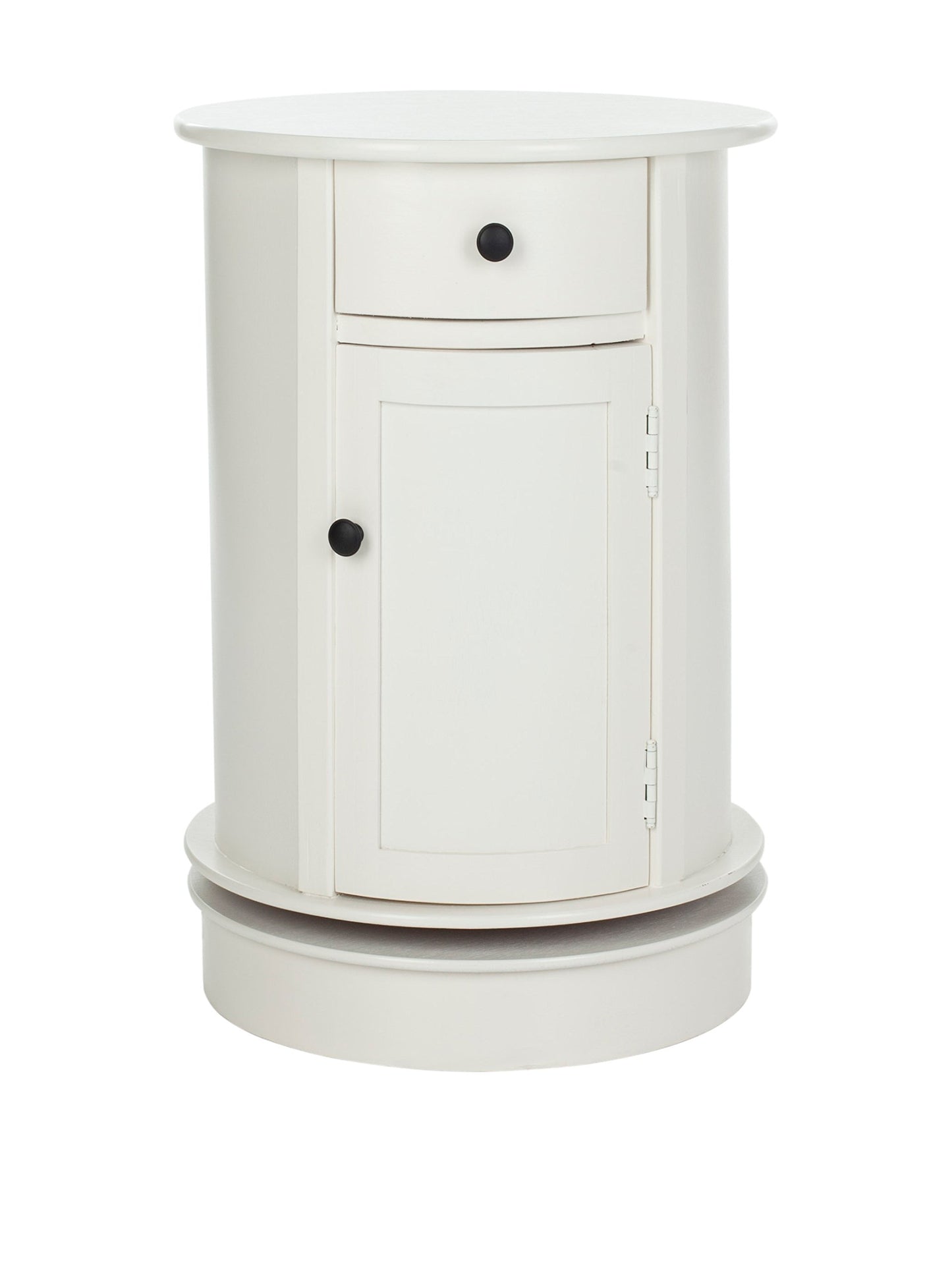 SAFAVIEH Modern Wooden Accent Table with Storage, in Distressed and Cream, 45 X 45 X 65