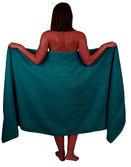 Wholesale Trade Dealz Extra Large Bath Sheet 100 x 200 cm Super Jumbo Big Bath Sheets Towels Beach Body Wrap XL Bath Towels 600-GSM (Blue Lagoon)