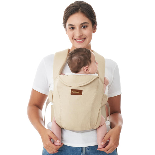 Momcozy Newborn Carrier WeeSnug- Lightweight and Cozy Comfort for 3.2-11.3kg, Ergonomic Cross-Back Support, Effortless to Put On, Hands-Free Baby