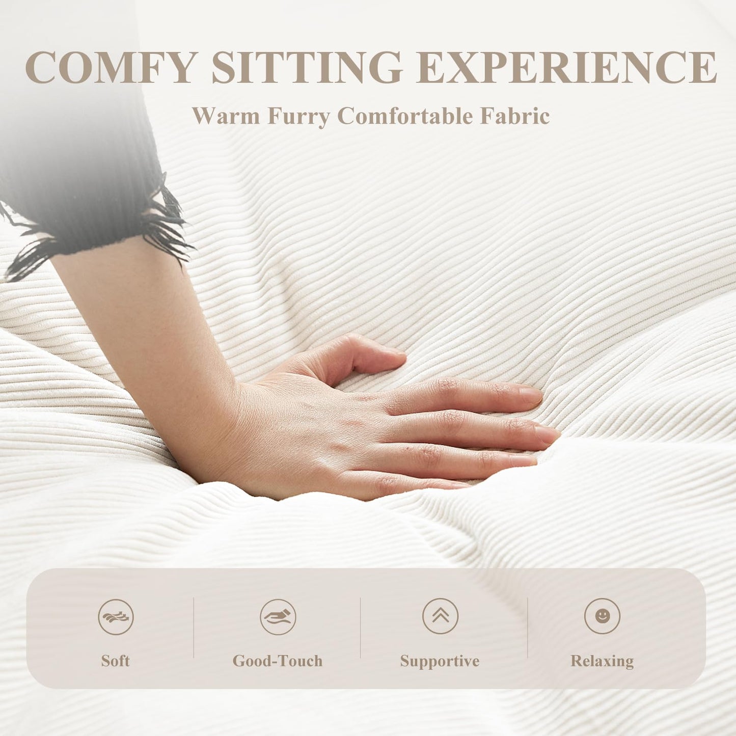 COLAMY Corduroy Swivel Accent Chair, 360° Rotating Lounge Chair with Upholstered Thick Cushion Seat, Modern Occasional Chair for Living Room, Bedroom