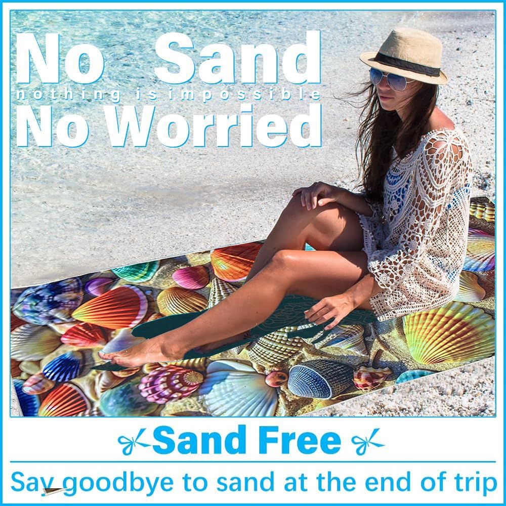 JAODFK Microfibre Beach Towel 71"X32" Quick Dry Lightweight Sand Free Large Thin Towels Travel Essentials For Adults Womens Swim Bath Accessories