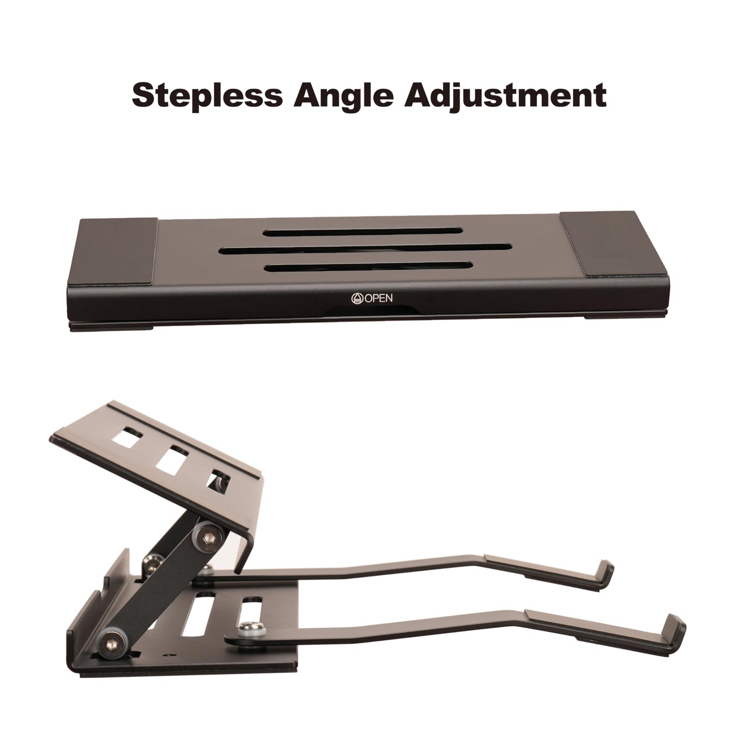 Psitek Aluminum Fold & Laptop Riser Stand 3-in-1 Adjustable, Foldable Cooling Stand with Integrated Storage Box