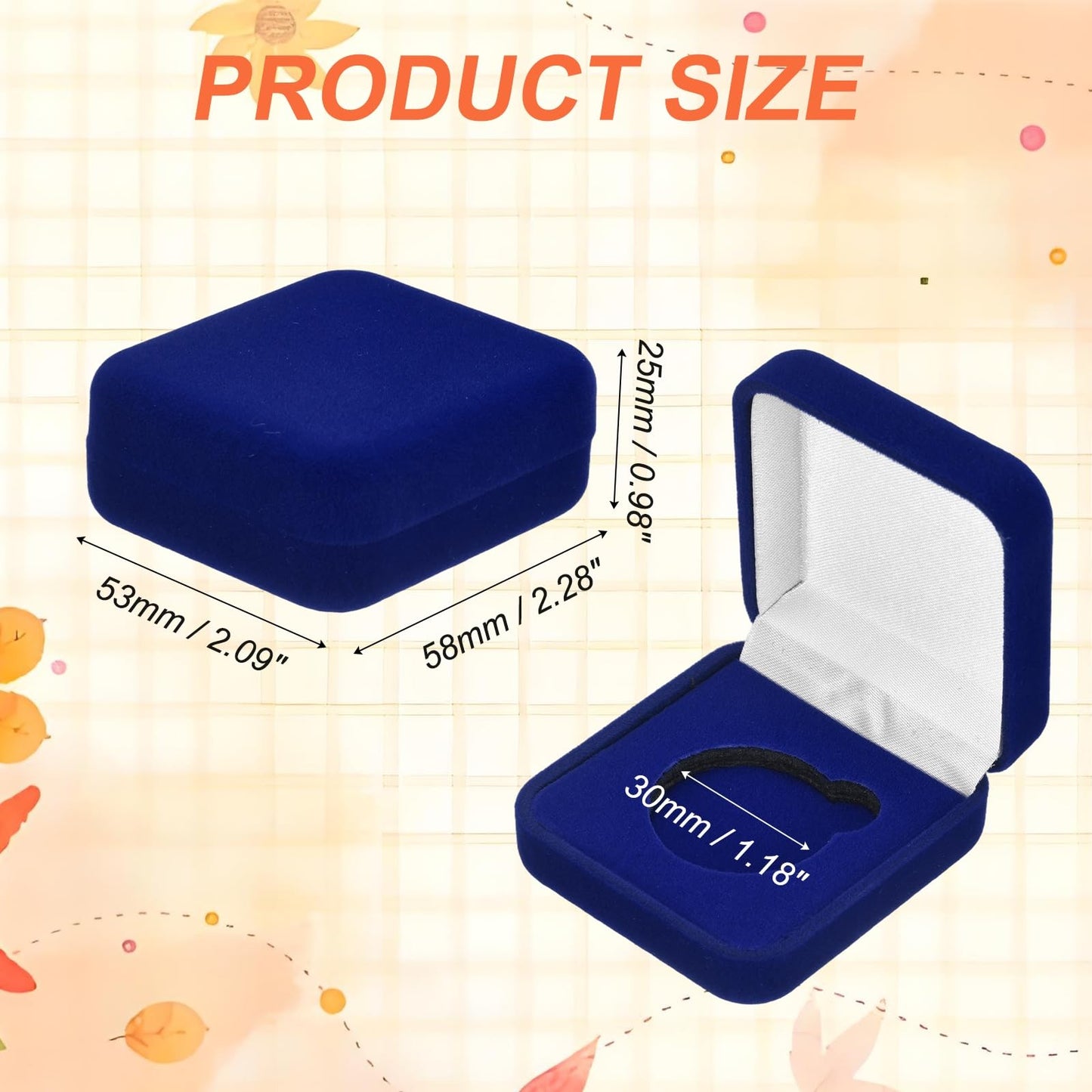 PATIKIL Velvet Challenge Coin Presentation Display Box, 30mm Coin Display Case Badge Gift Storage Protective Holder for Commemorative Medals Tokens