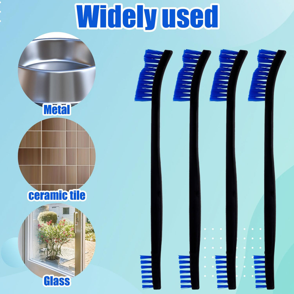 6pcs Double Ended Nylon Cleaning Brushes, Small Cleaning Brush Set Multifunctional Detail Crevice Cleaner Tool for Kitchen Jewelry Small Objects