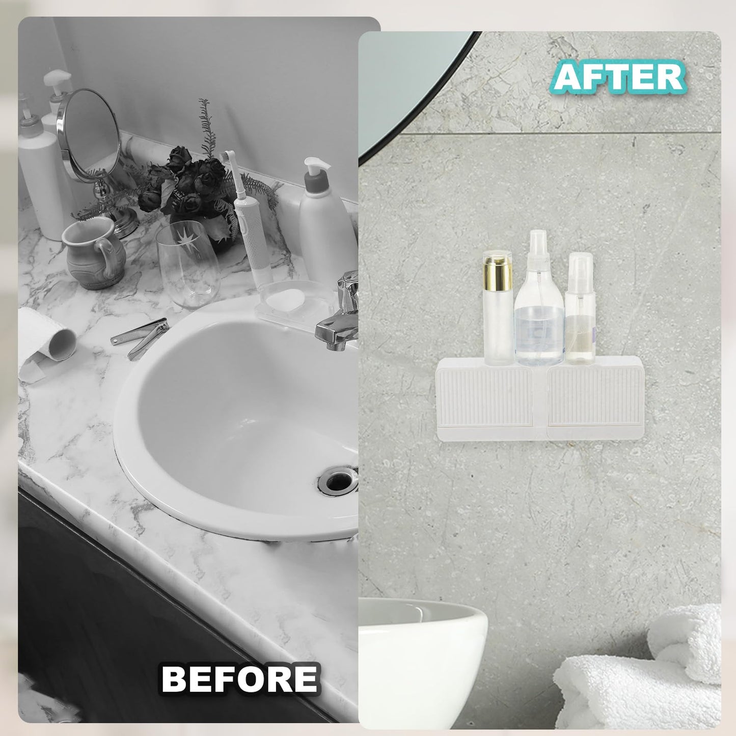 sourcing map Soap Holder with Hook, 10 x 3.94 Inches Double Grid Wall Mounted No Drill Soap Dish for Shower, Bathroom & Kitchen