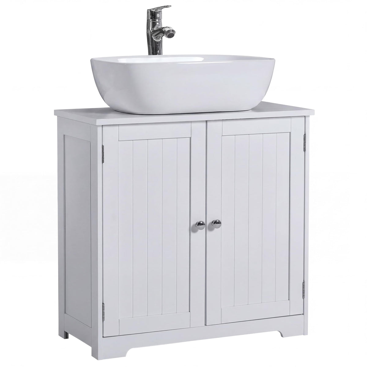 Bath Vida Priano Under Sink Bathroom Cabinet Floor Standing Storage Cupboard Basin Unit, White