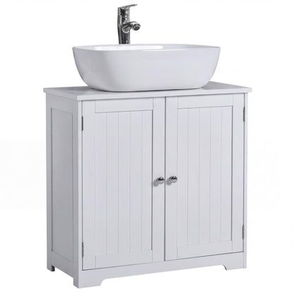 Bath Vida Priano Under Sink Bathroom Cabinet Floor Standing Storage Cupboard Basin Unit, White