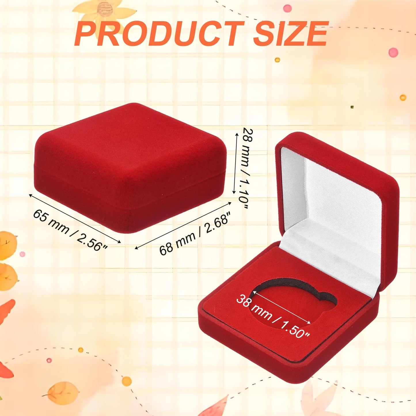 PATIKIL 2Pcs Velvet Challenge Coin Presentation Display Box, 38mm Coin Display Case Badge Gift Storage Protective Holder for Commemorative Medals