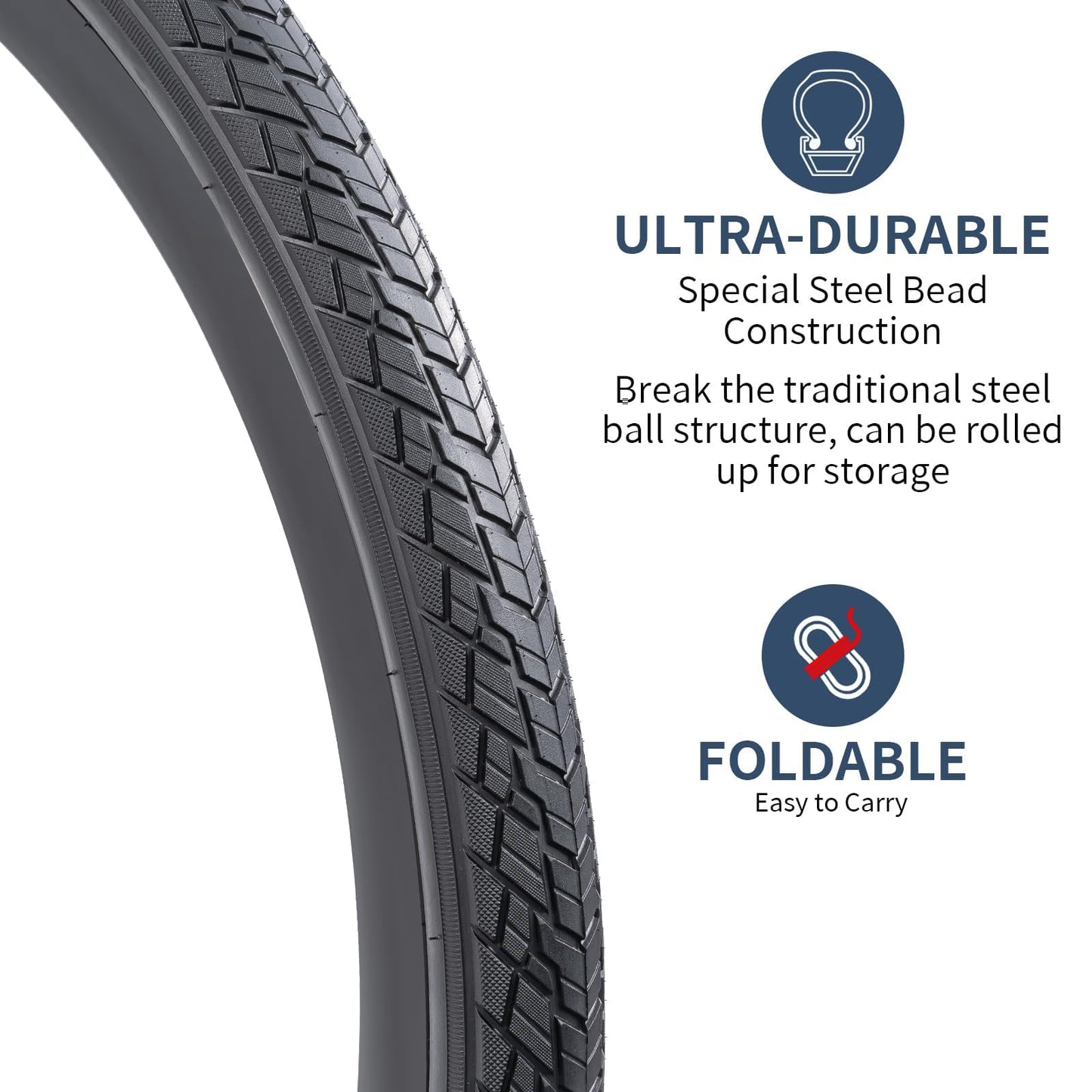 YunSCM 2-Pack 28 inch / 700C Road Bike Tyres 28x1.40 700x35C ETRTO 35-622 with 2 Pack 700C Bike Inner Tubes 700x35/43C FV48mm Presta Valve Compatible
