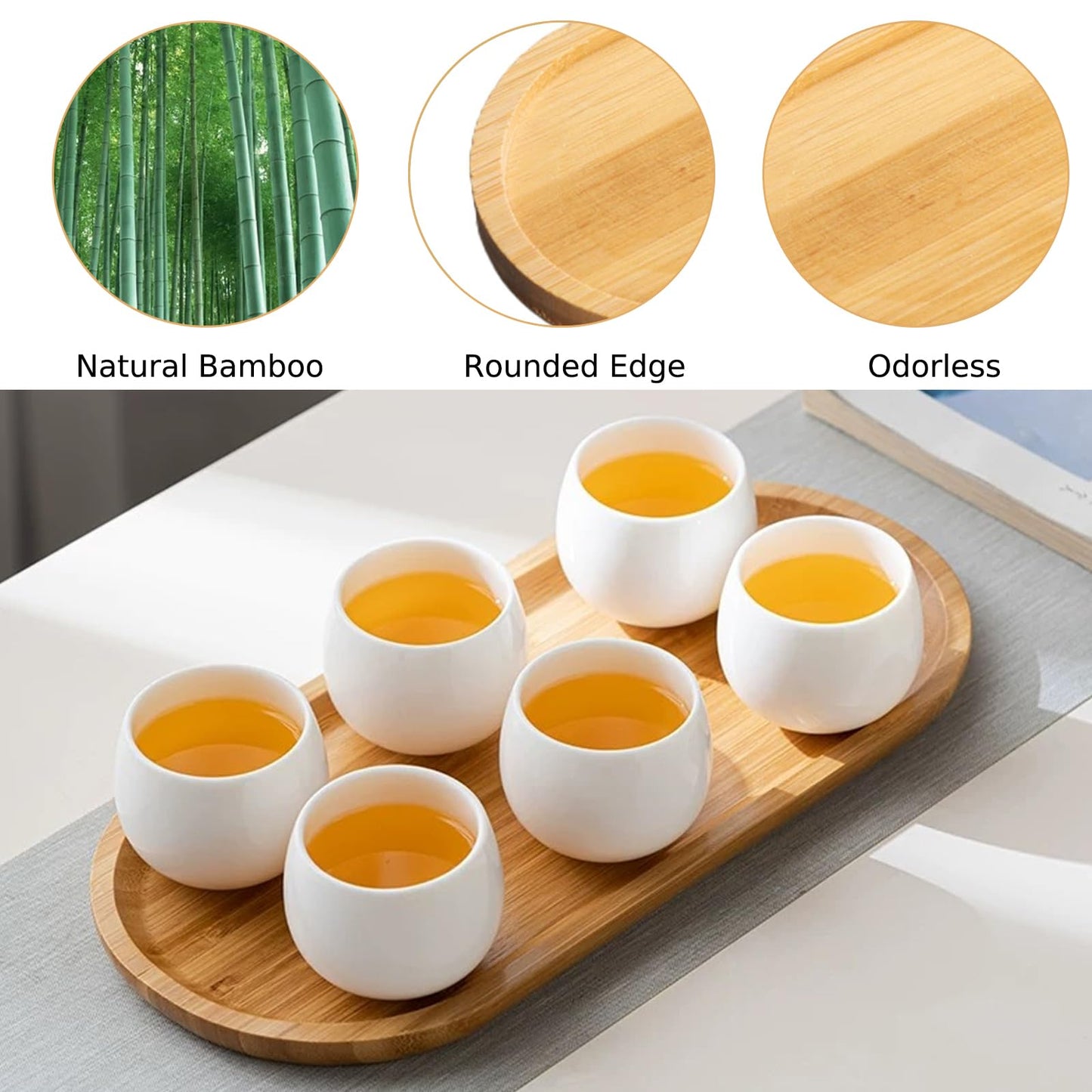 Bamboo Soap Dispenser Tray, Oval Wooden Dish & Dispenser Tray Kitchen Holders Dresser Jewelry Ring Dish, Sink Ring Dish, Dispenser for Shampoo, Soap