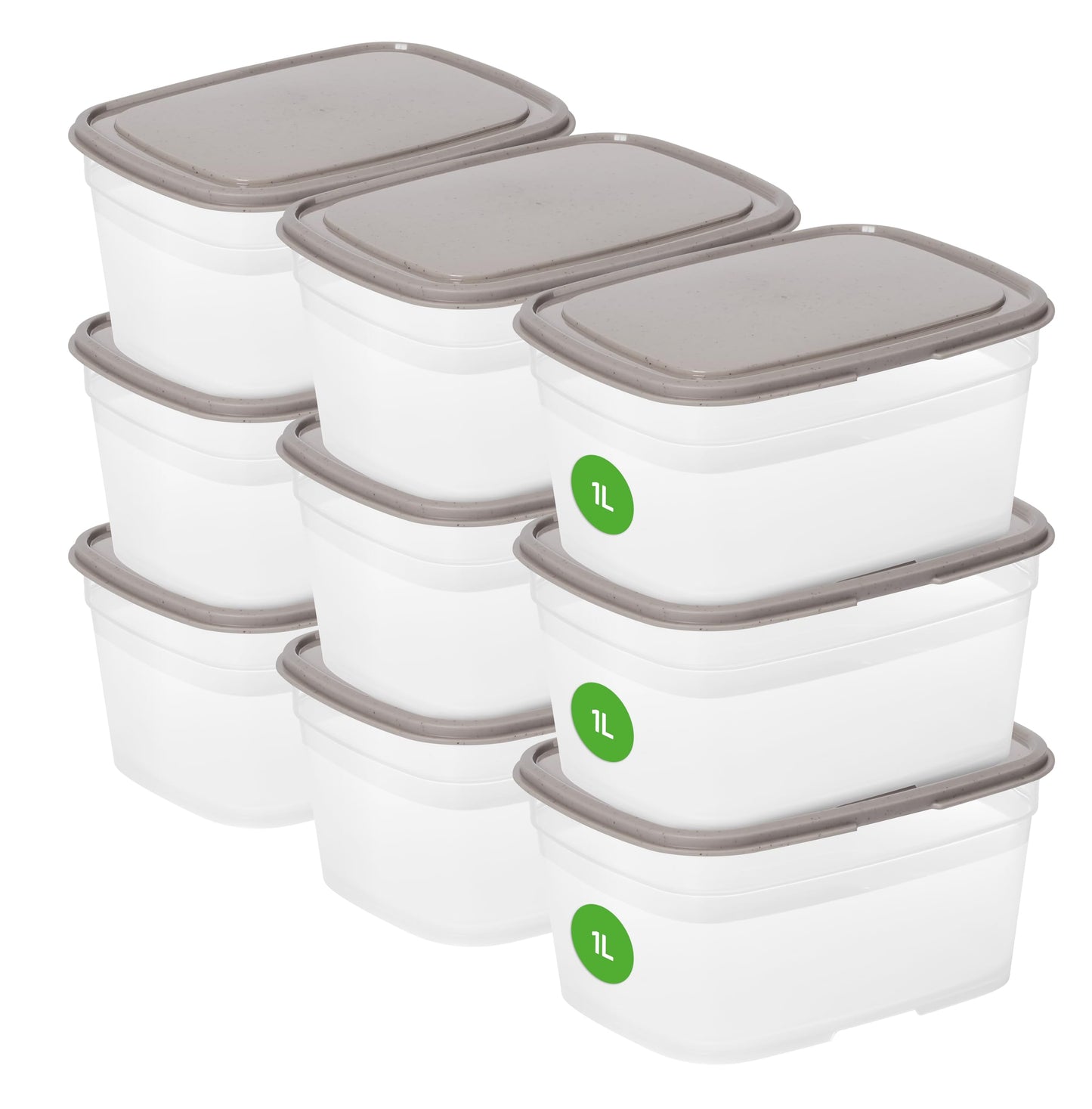 SmartStore Leakproof Food Storage Container 1L - Set of 9 | Dishwasher, Fridge, Microwave Safe | Lunch Box Meal Prep | Food Approved, BPA Free