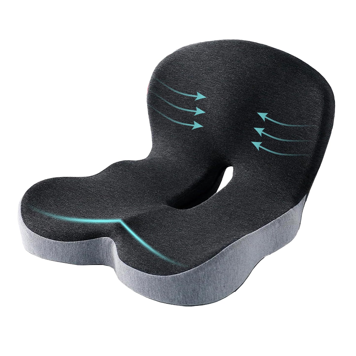 SICOUSOK Seat Cushion Memory Foam Seat Cushion for Truck Driver Office Chair Cushion Home Chair Cushion Car Non Slip Pad Sitting Ergonomic Cushions